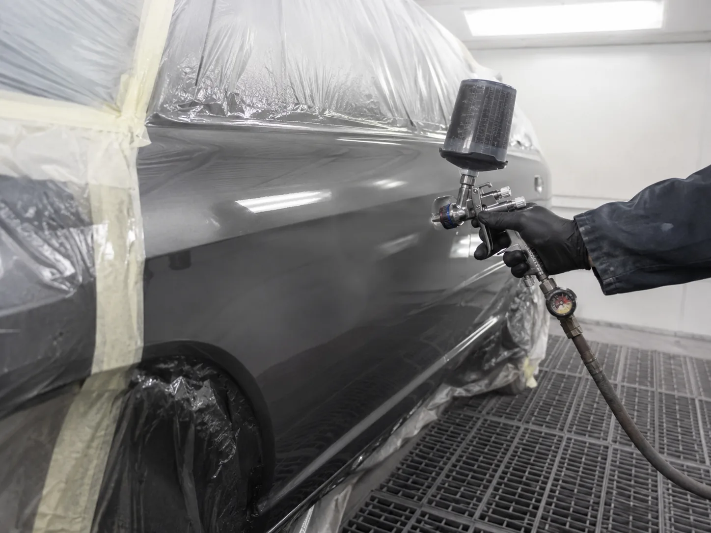 Automotive refinish paint and car color matching application